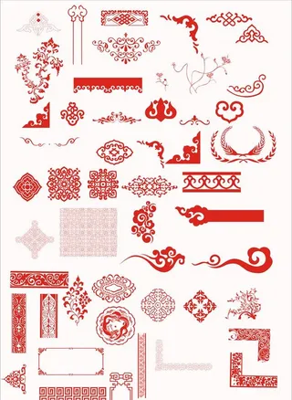 中式花纹图片