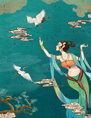 敦煌飞天图图片