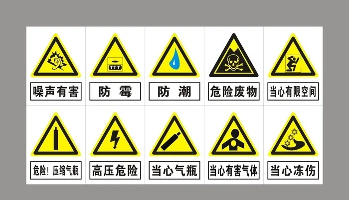 安全标识图片cdr矢量模版下载