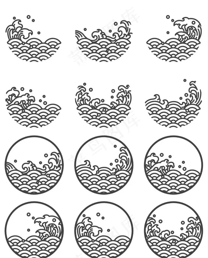 古典中式水纹  图片eps,ai矢量模版下载