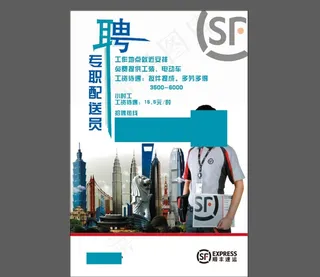顺丰招聘海报图片