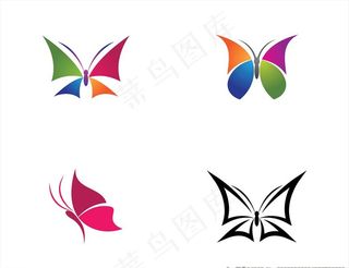 抽象蝴蝶图标图片