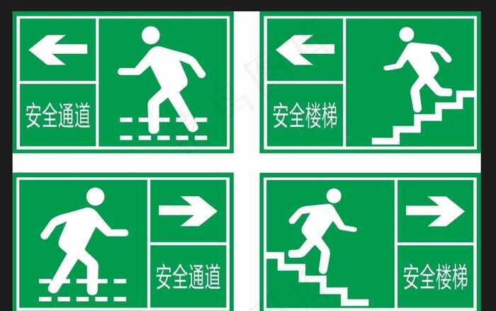 安全通道图片cdr矢量模版下载
