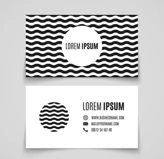 波浪线商务名片图片