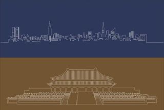 现代建筑古建筑线条图片