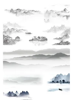 水墨山图片