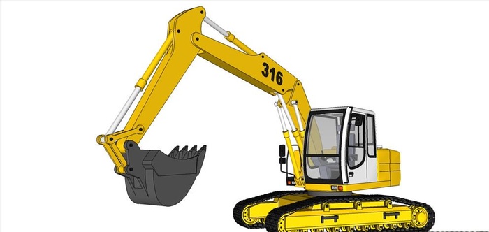 挖土机模型图片