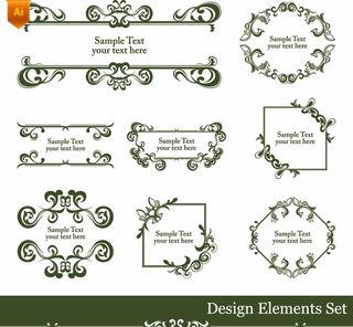 欧式花纹矢量图图片
