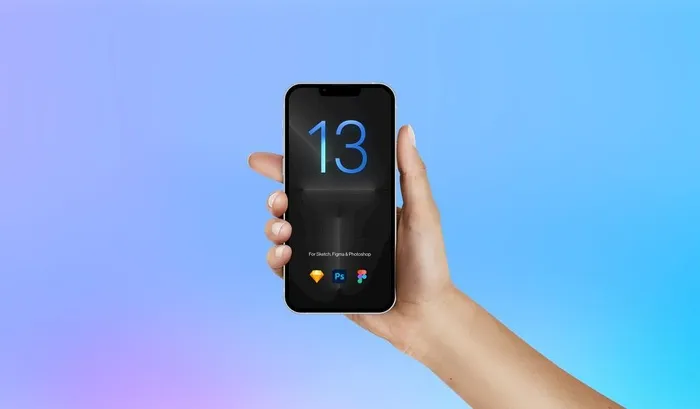 iPhone13样机图片(4250x2617)psd模版下载