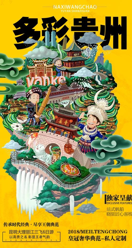 贵州 贵州插画 旅游图片