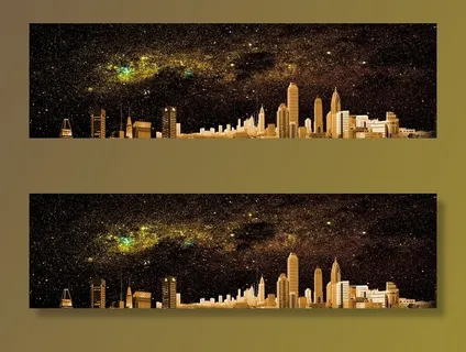 金色线条建筑背景海报素材图片 金色线条建筑背景海报素材图片