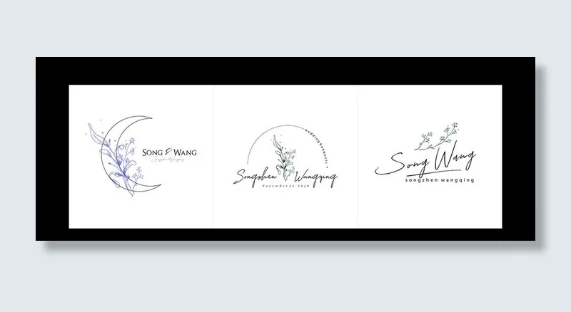 ins 韩系logo设计图片cdr矢量模版下载