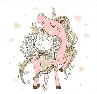 创意可爱儿童画独角兽矢量插画图片 创意可爱儿童画独角兽矢量插画图片