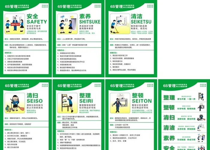 6S管理图片cdr矢量模版下载