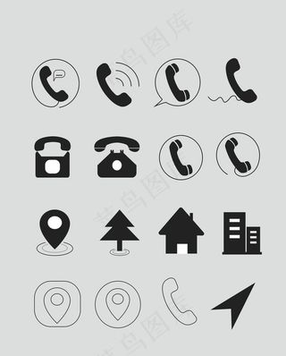 电话地址常用图标icon图标图片
