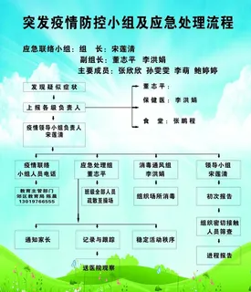 突发疫情防控小组及应急处理流程图片