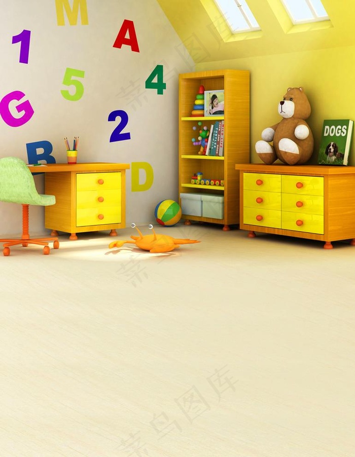 卡通儿童房间摆设图片