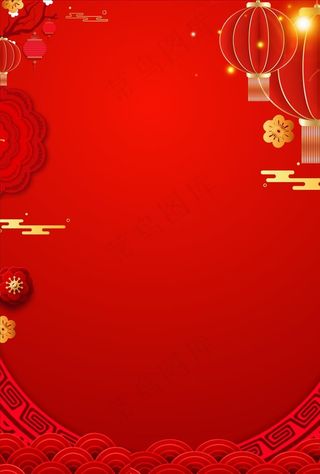 红色中国风喜庆背景图片