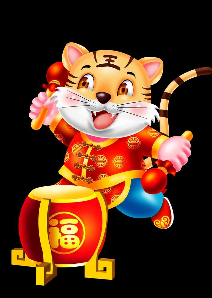 虎年图片(3425x4961)psd模版下载