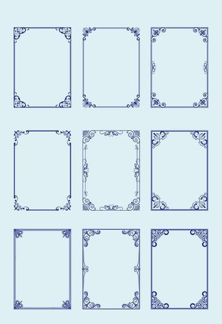 AI矢量中式边框花纹图片