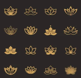 荷花莲花logo标志图标设计图片