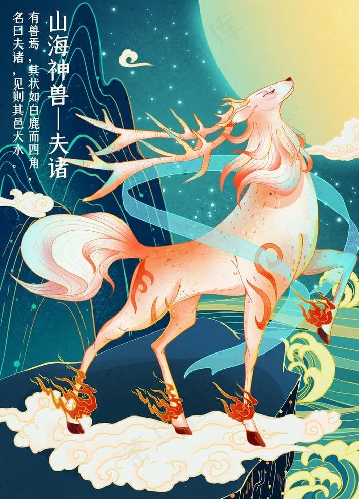 国潮山海经插画图片