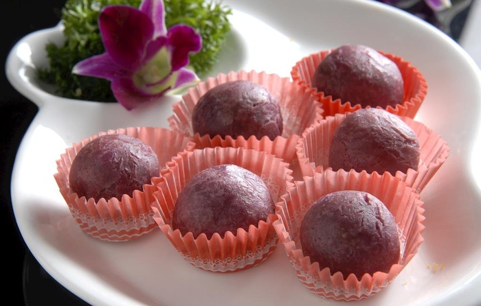 香脆紫薯球图片