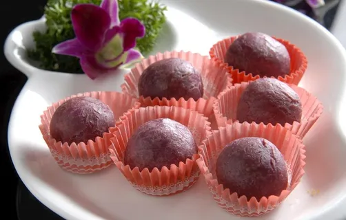 香脆紫薯球图片