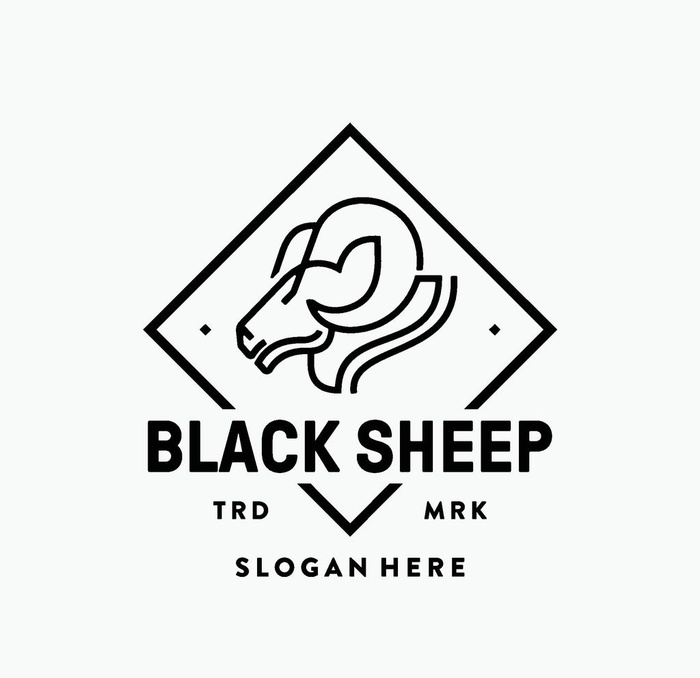 羊头图标图片eps,ai矢量模版下载