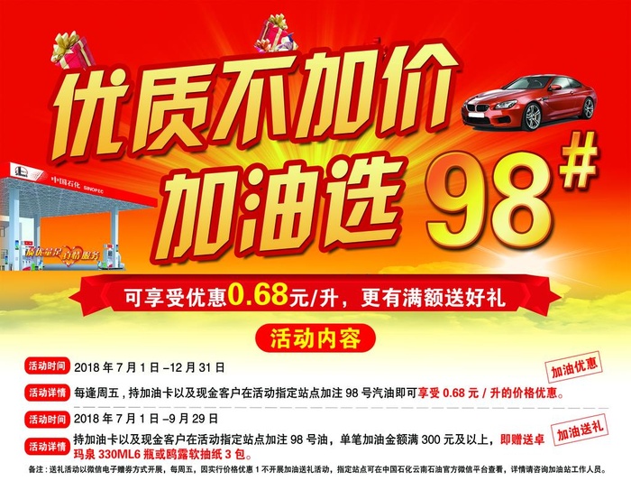 加油站促销海报图片