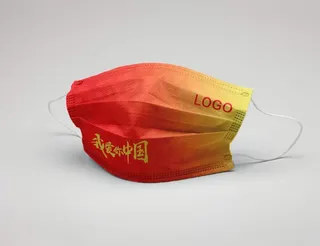 中国红口罩样机图片