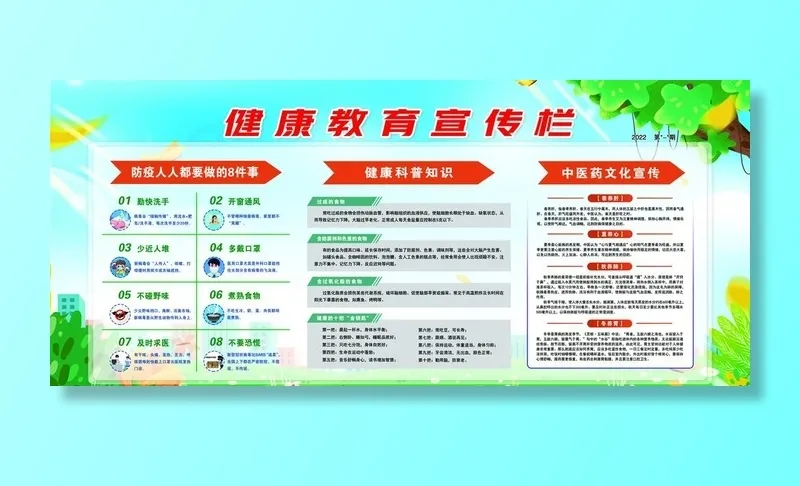 健康教育宣传栏图片(6661x3118)