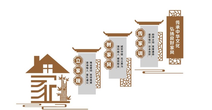 家风 传统 美德 文化 家训图片ai矢量模版下载