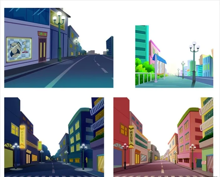 街道场景图片(5878x4906)psd模版下载