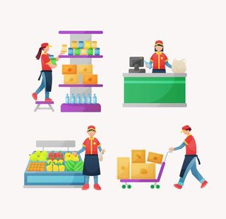 超市员工 图片