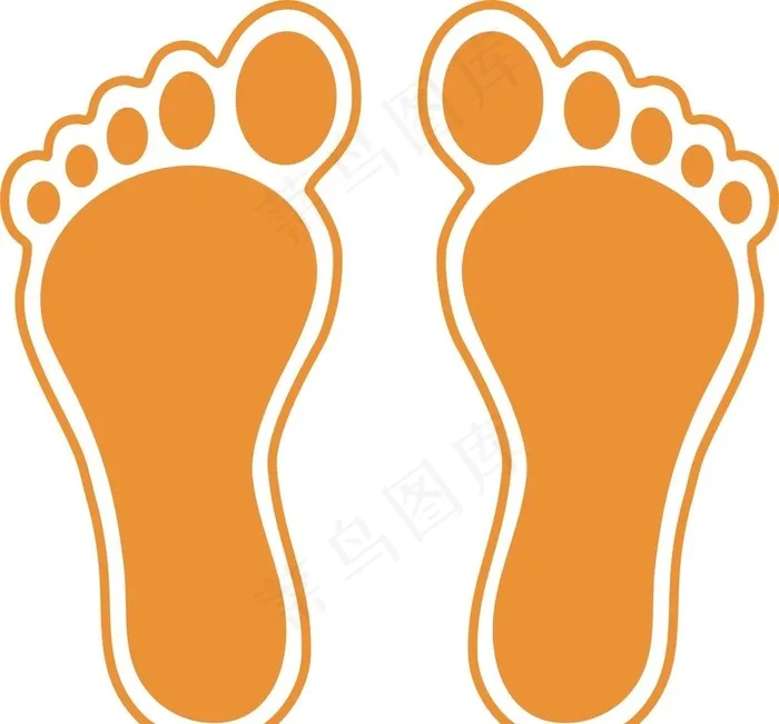 脚印矢量地贴标识图片cdr矢量模版下载