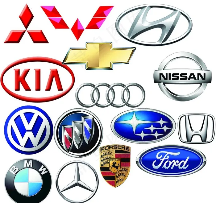 汽车标志图片psd模版下载