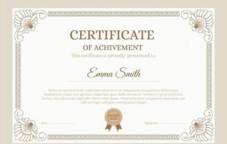 金色高档证书图片