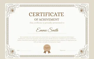 金色高档证书图片