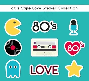 年代爱的贴纸图片
