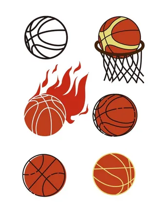矢量卡通元素篮球素材图片