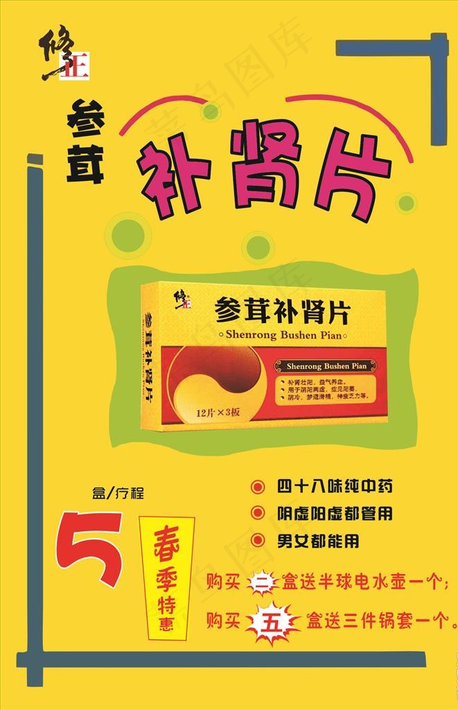 修正药业   海报素材图片cdr矢量模版下载