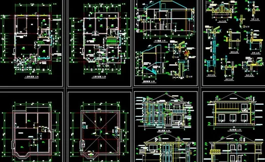 别墅设计建筑图纸图片