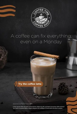 咖啡饮品宣传海报图片