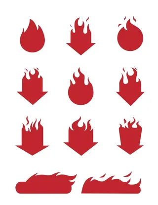 直降火焰箭头图片