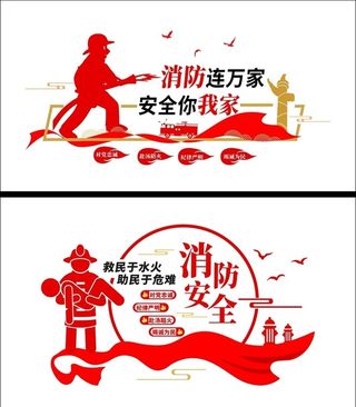 消防安全文化墙图片