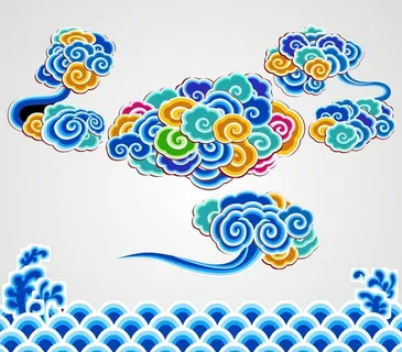 彩色祥云图片