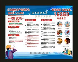 打击安全生产违法行为 宣传海报图片