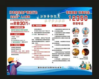 打击安全生产违法行为 宣传海报图片