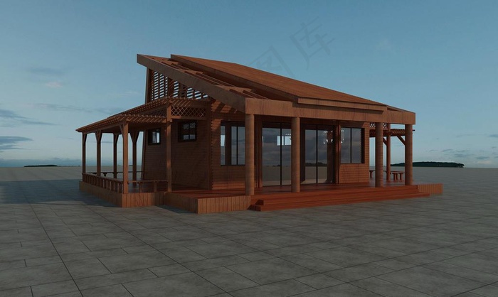 观鸟图木屋图片